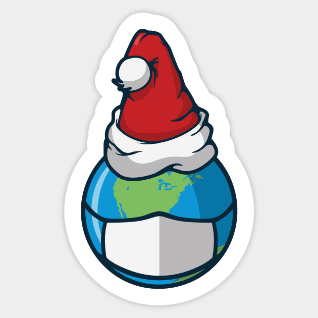 Quarantine Planet Christmas Sticker by Here Comes Art